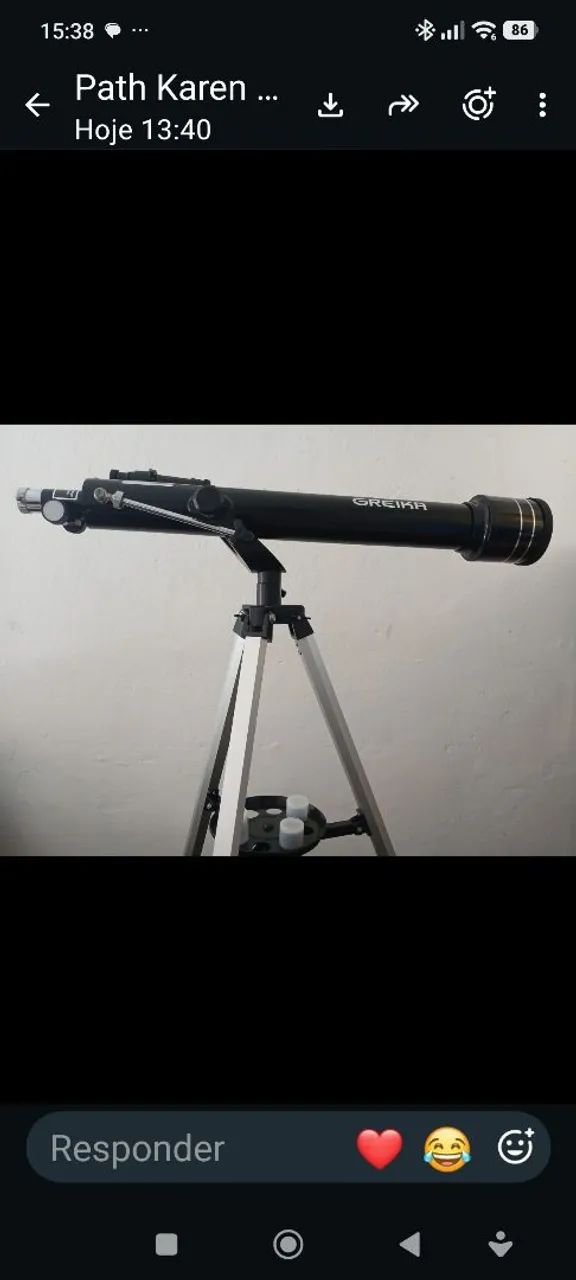 TELESCÓPIO ASTRONÔMICO GLEIKA F70060M COMPLETO 