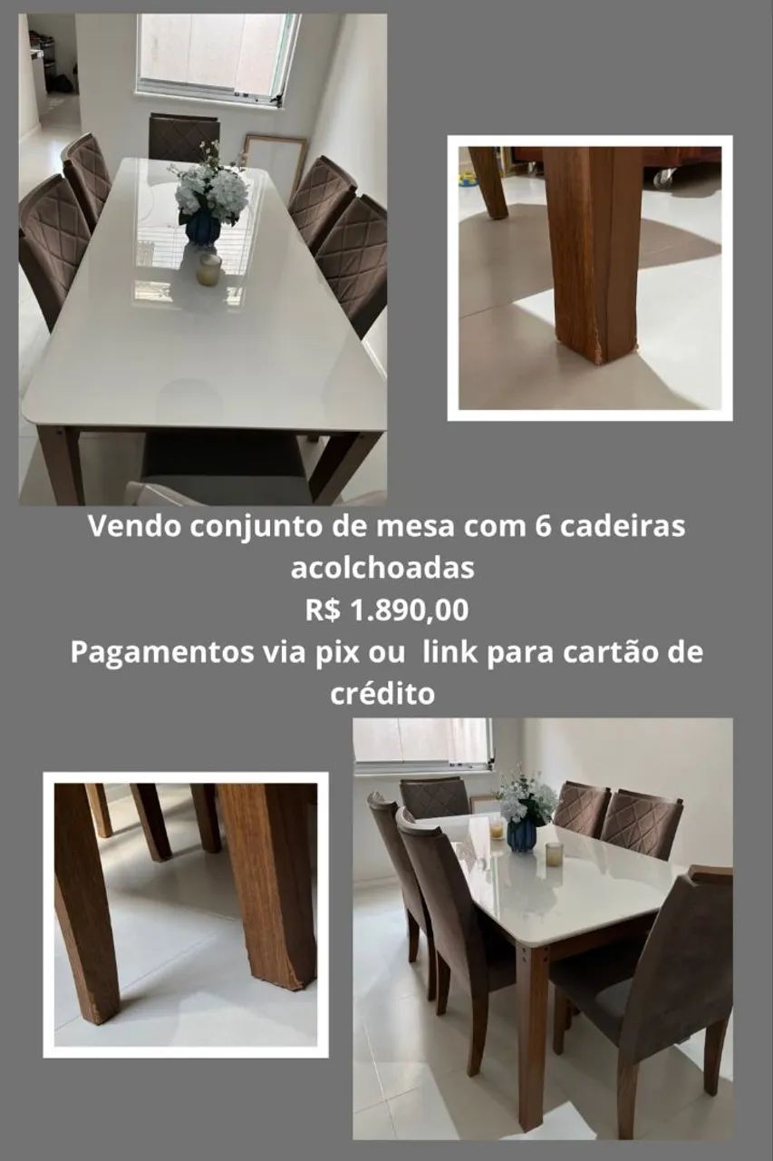 Mesa com 6 cadeiras  - Foto 2