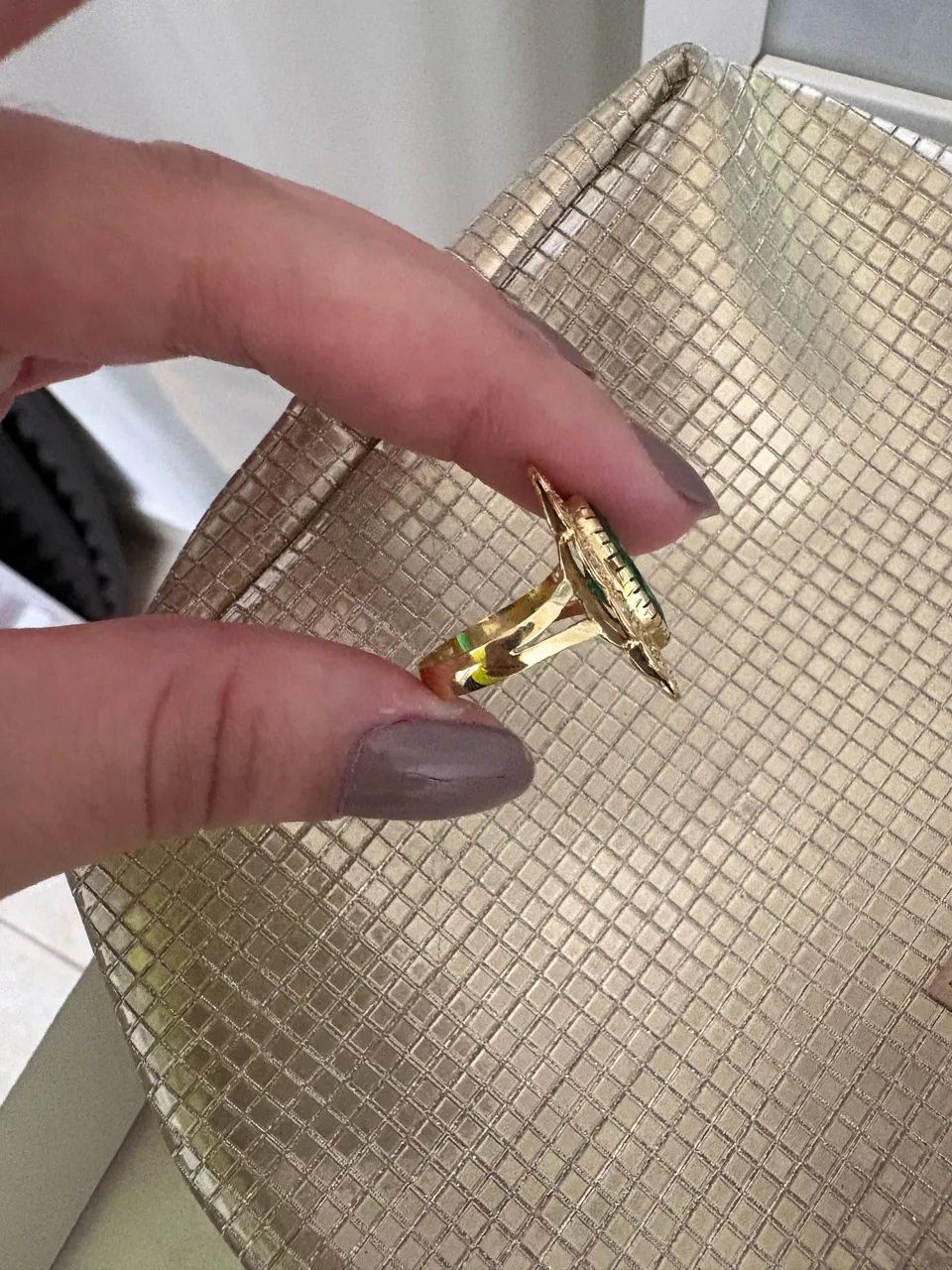 Anel marquise de ouro 18k - Foto 3