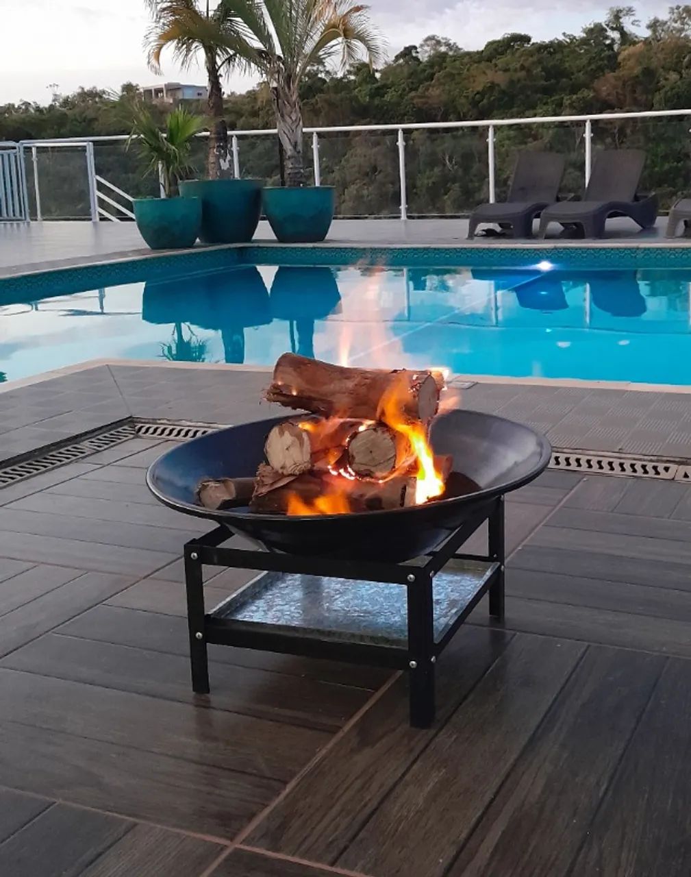 Lareira para Jardim a Lenha Externa Aquecedor - 52 Cm - Foto 5