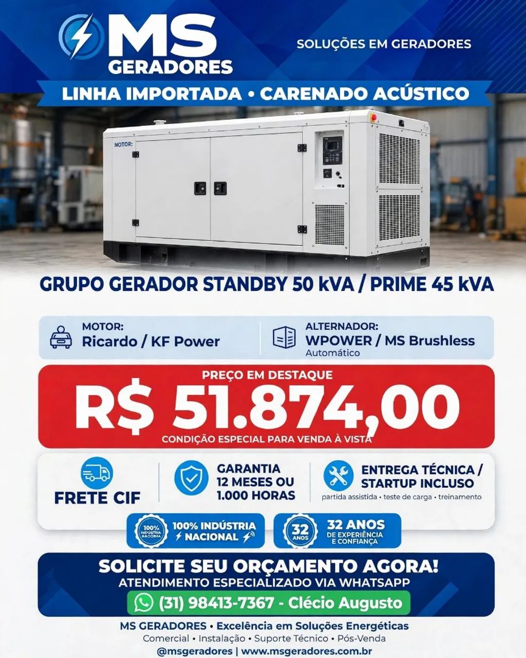Gerador de Energia 50 Kva - Foto 2