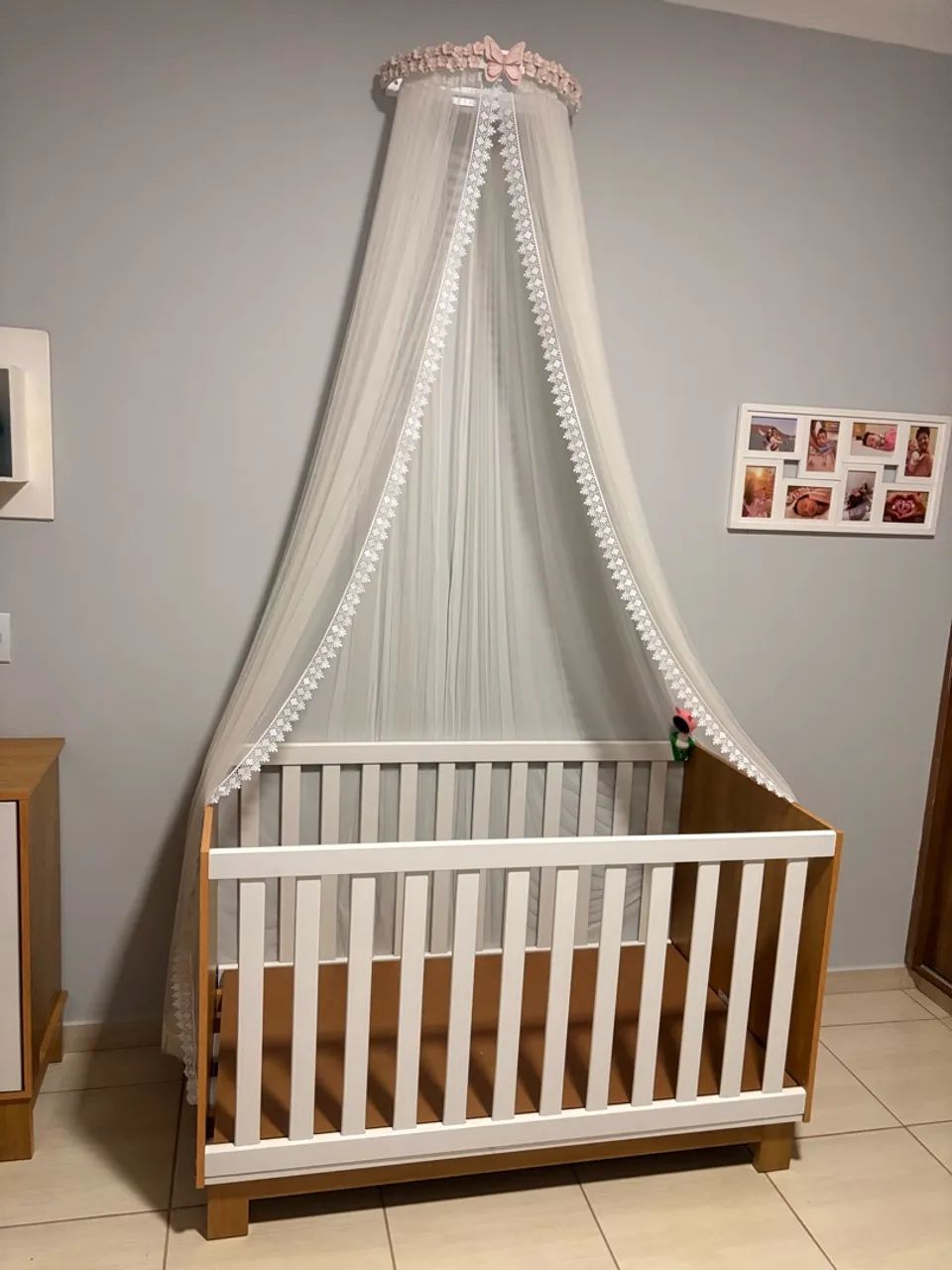 VENDO BERNÇO COM COLCHÃO E DOSSEL COM VEL  - Foto 4