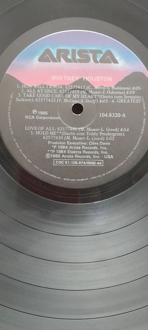 Lp Whitney Houston 1985 (primeiro álbum) - Foto 4