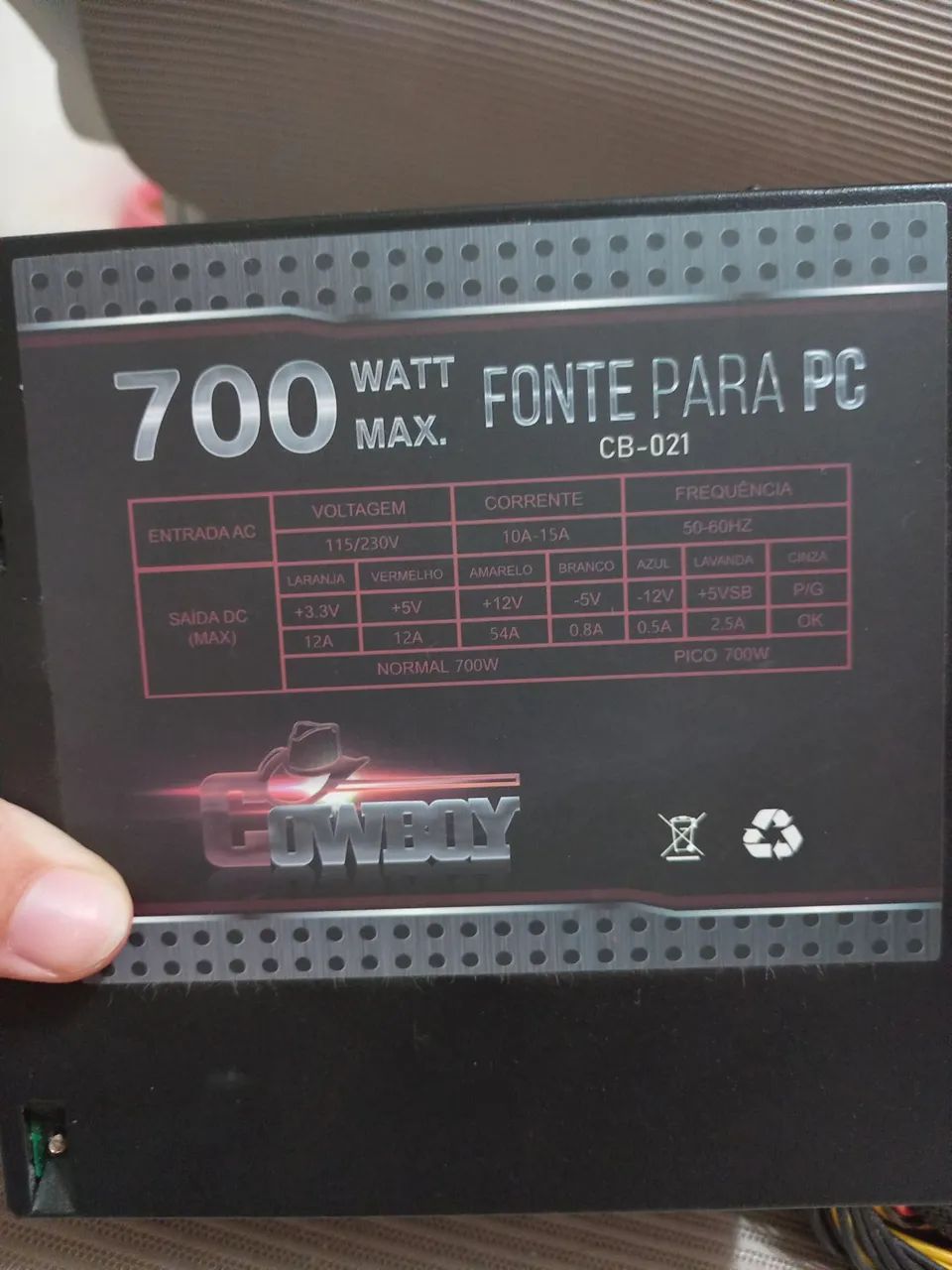 Fonte PC Cowboy 700w CB-021 - Foto 2