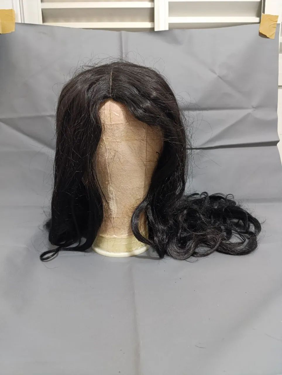 Peruca Wig Preta Longa Ondulada - Foto 4