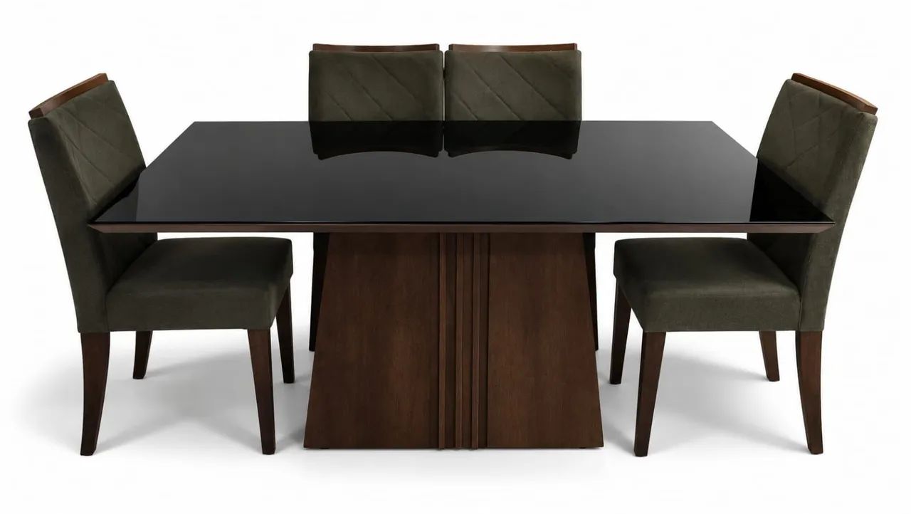 Vendo mesa semi nova com 6 cadeiras  - Foto 2