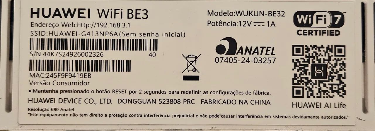 Roteador Huawei BE3 Wifi7 - Foto 2