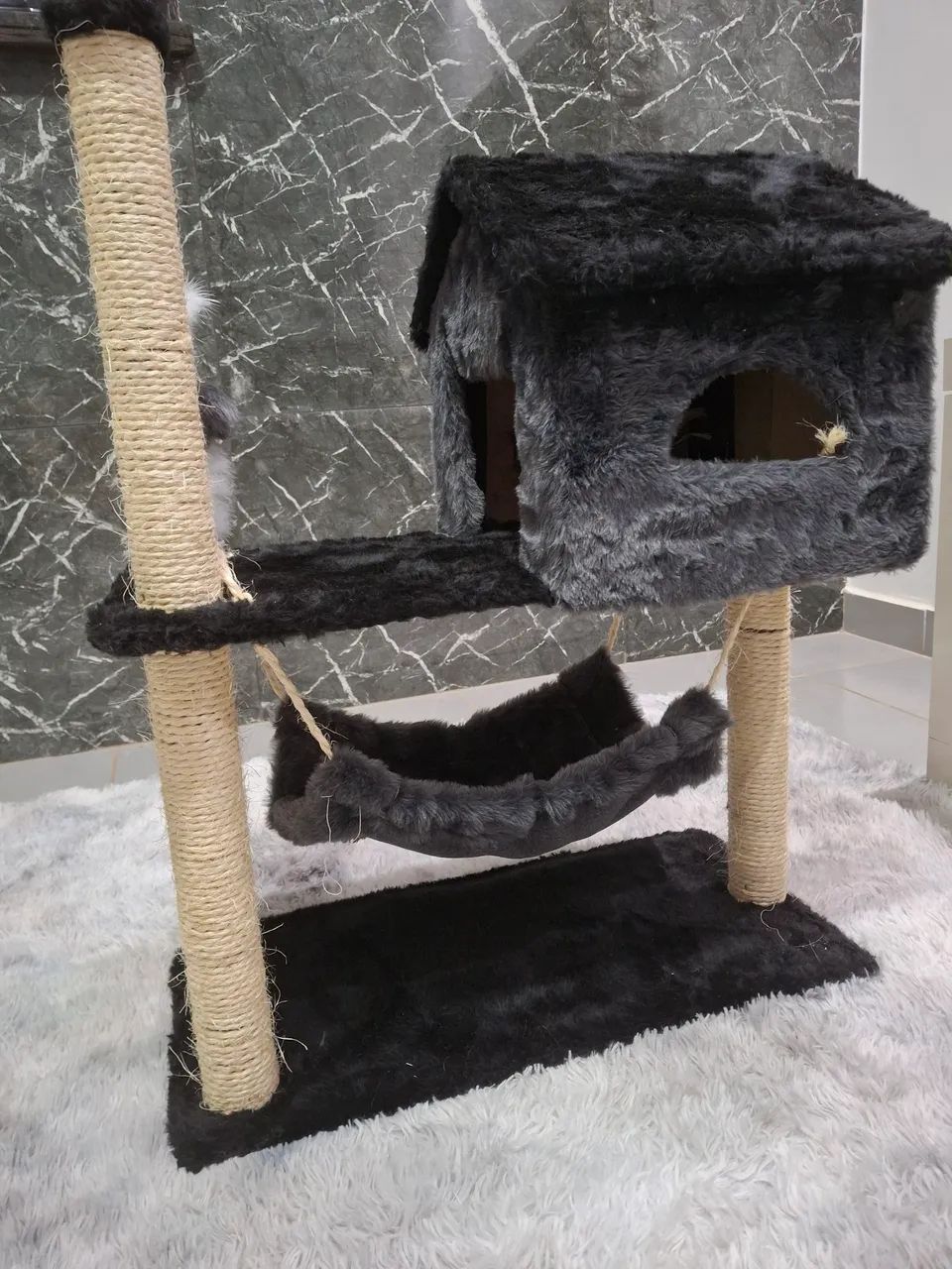 Casinha de gato 2 andares com rede - Foto 3