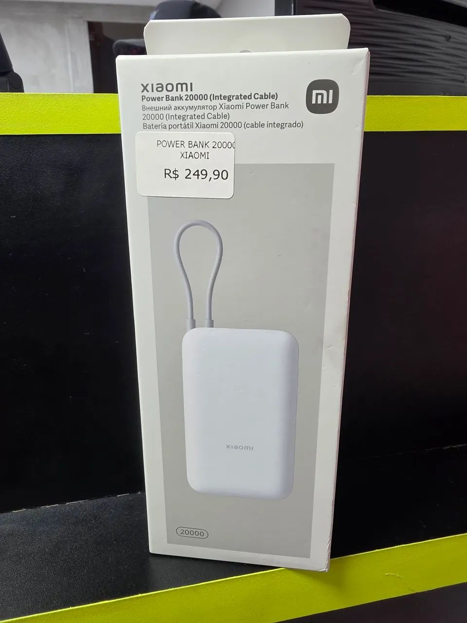 Power bank xiaomi 20000mah, novo (pocket)