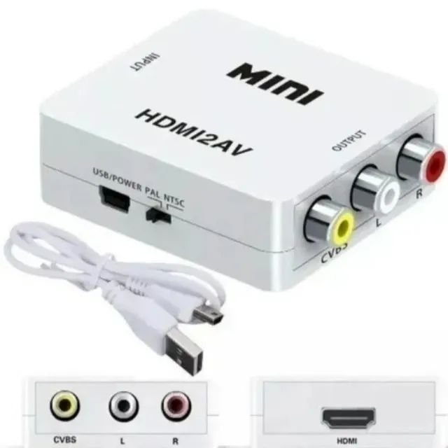 CONVERSOR HDMI 1080P PARA AV RCA áudio e vídeo