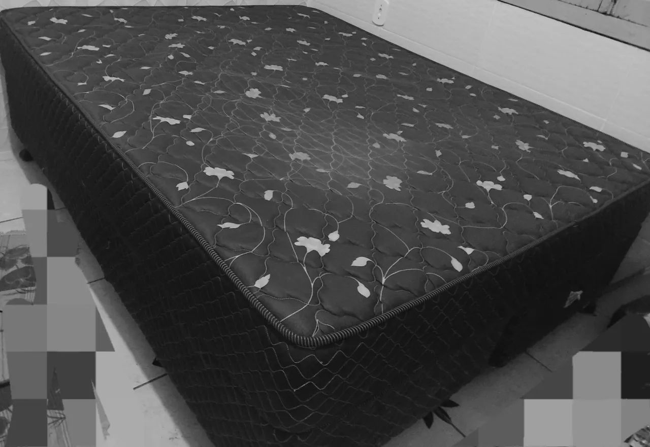 Cama box casal tamanho quem com colchão de espuma  - Foto 4
