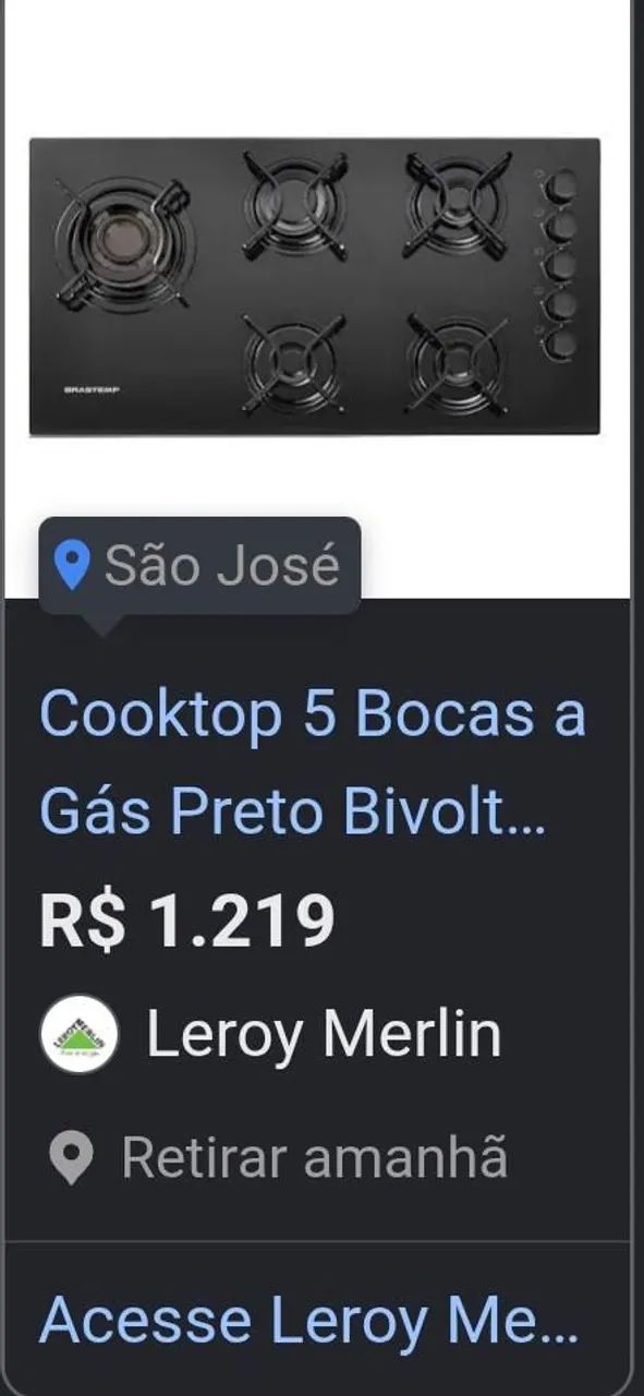 Cooktop brastemp ative 5 bocas. 