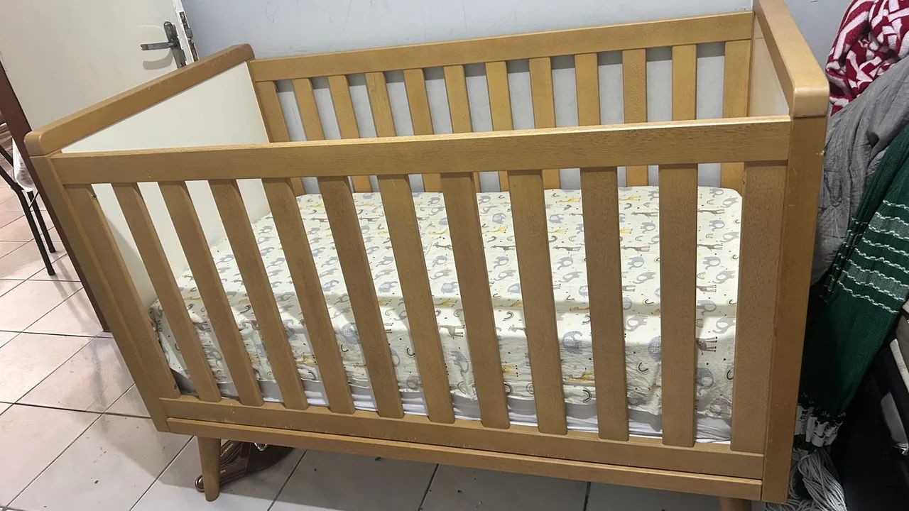 Baixei Berco americano de madeira véu dorcel e colchao - Foto 4
