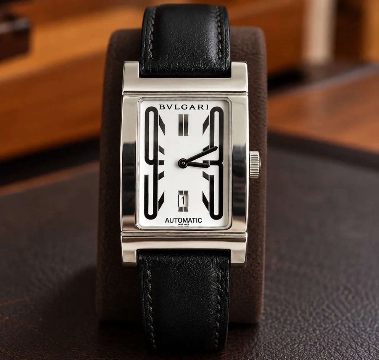 BVLGARI Rettangolo Automatic RT45S Swiss Made   Original Extra