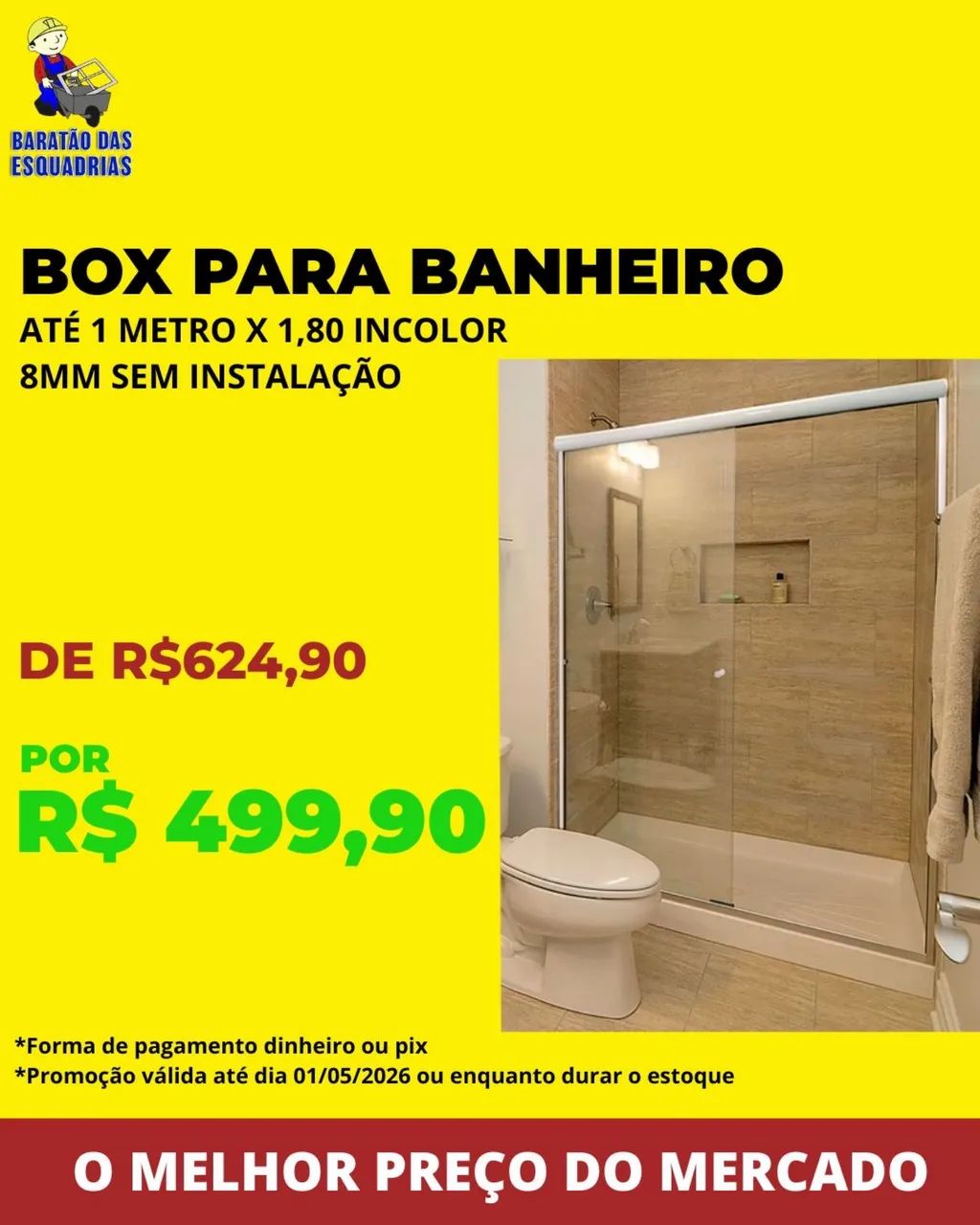 BOX PARA BANHEIRO - Promoção! 