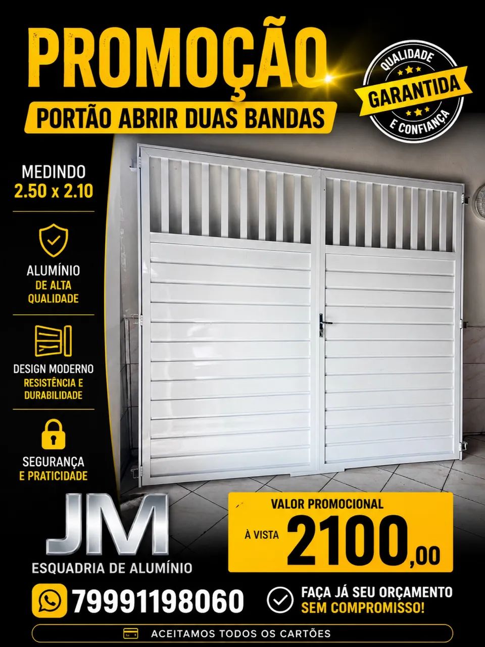 Portão de alumínio Apartir de 2000,00 - Foto 5