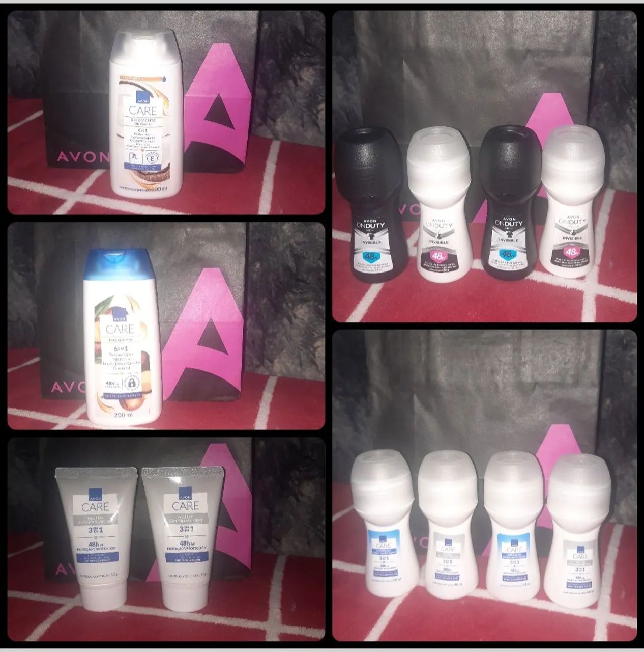 Produtos da Avon e Natura