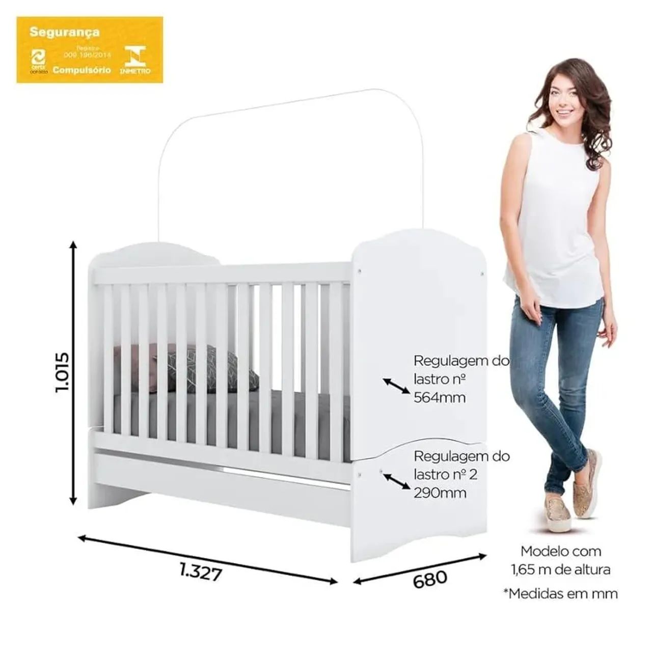 Berço cama semi-novo 