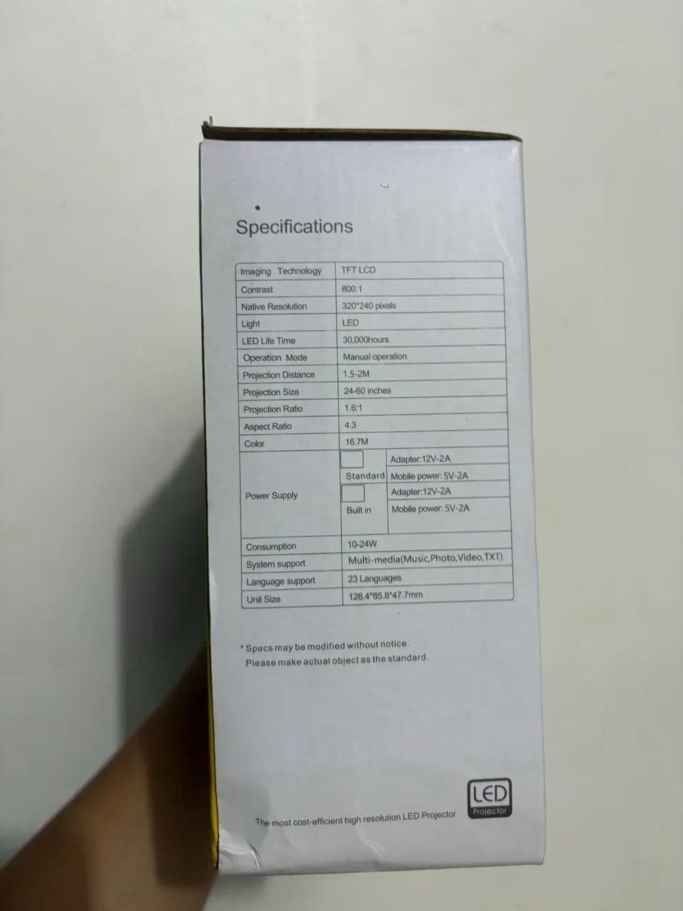 Mini projetor Led para usar com notebook - Novo sem uso - Foto 3