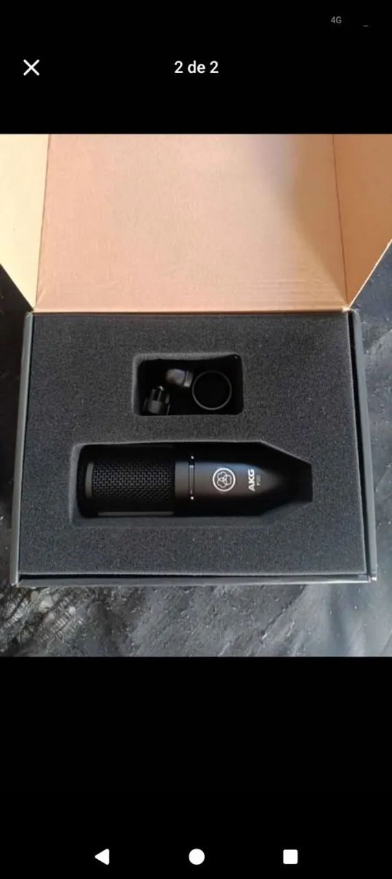 Kit home estúdio microfone AKG + interface de audio Arturia