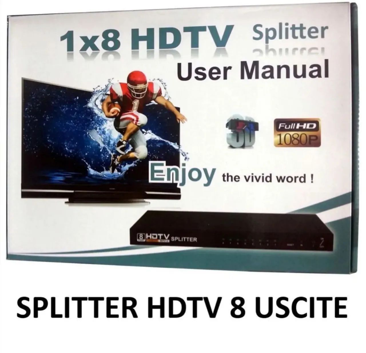 Splitter Distribuidor Hdmi 1x8 Full Hd 3d 4kdk108 - Foto 2