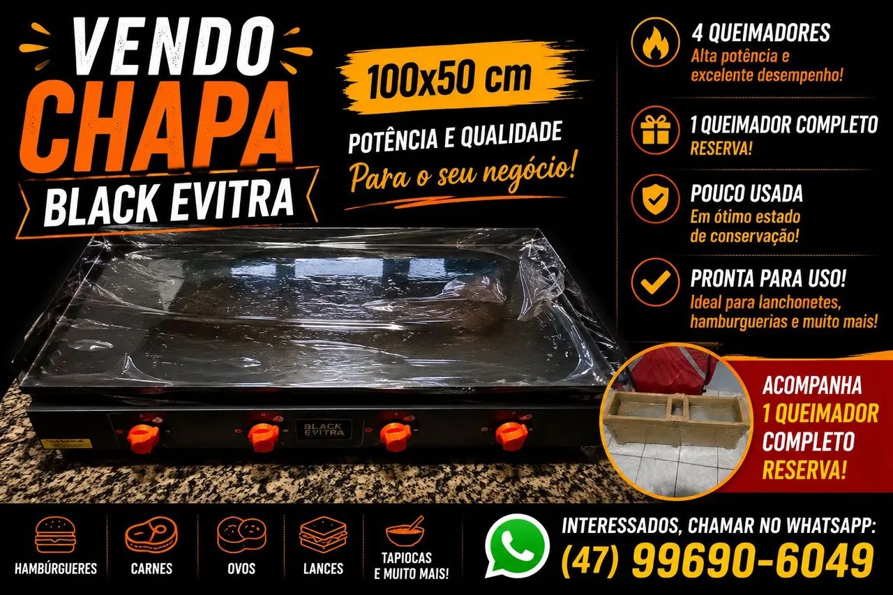 Vendo chapa de Lanche