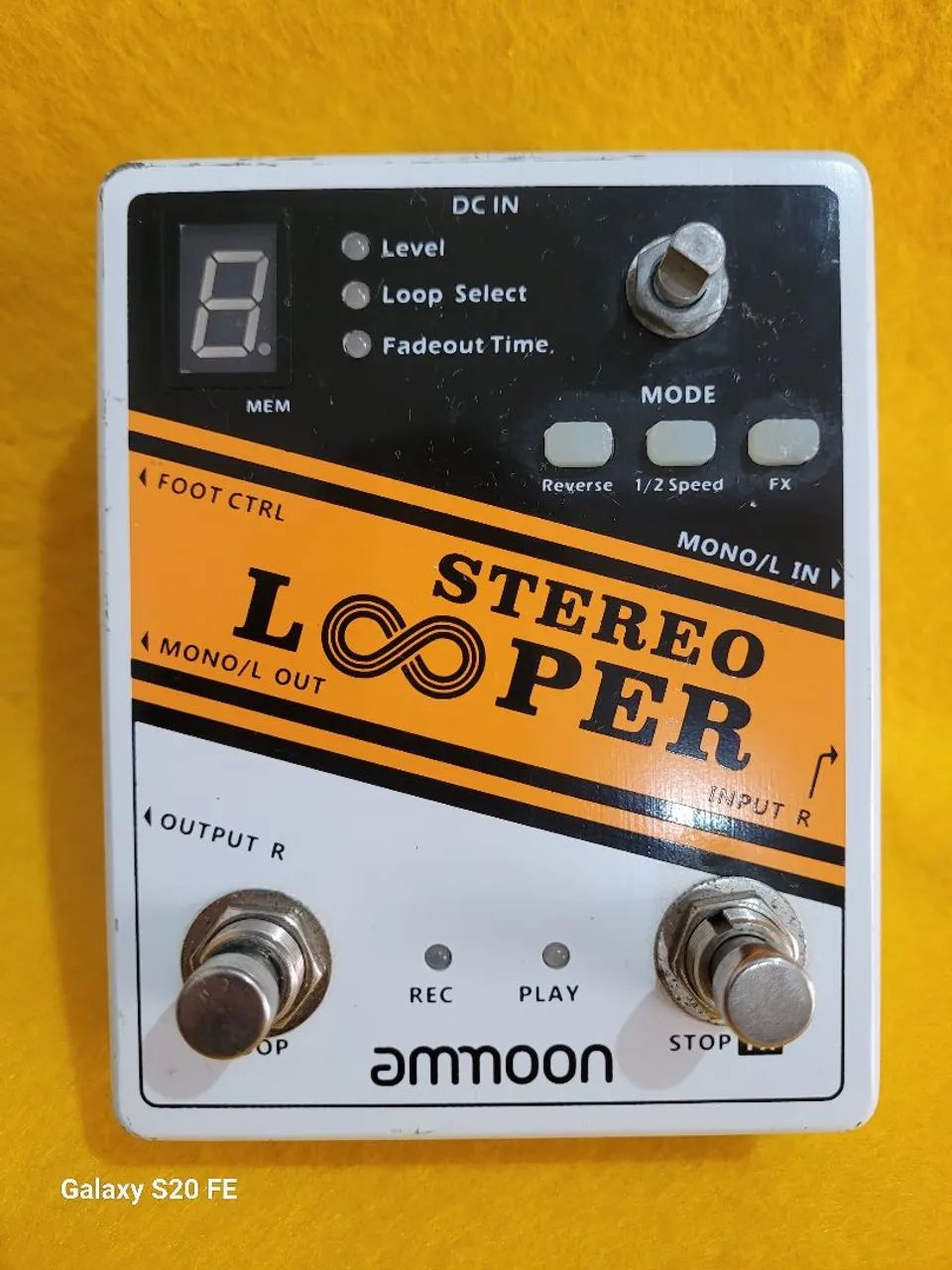 Pedal de Loop Stereo Looper Ammoom
