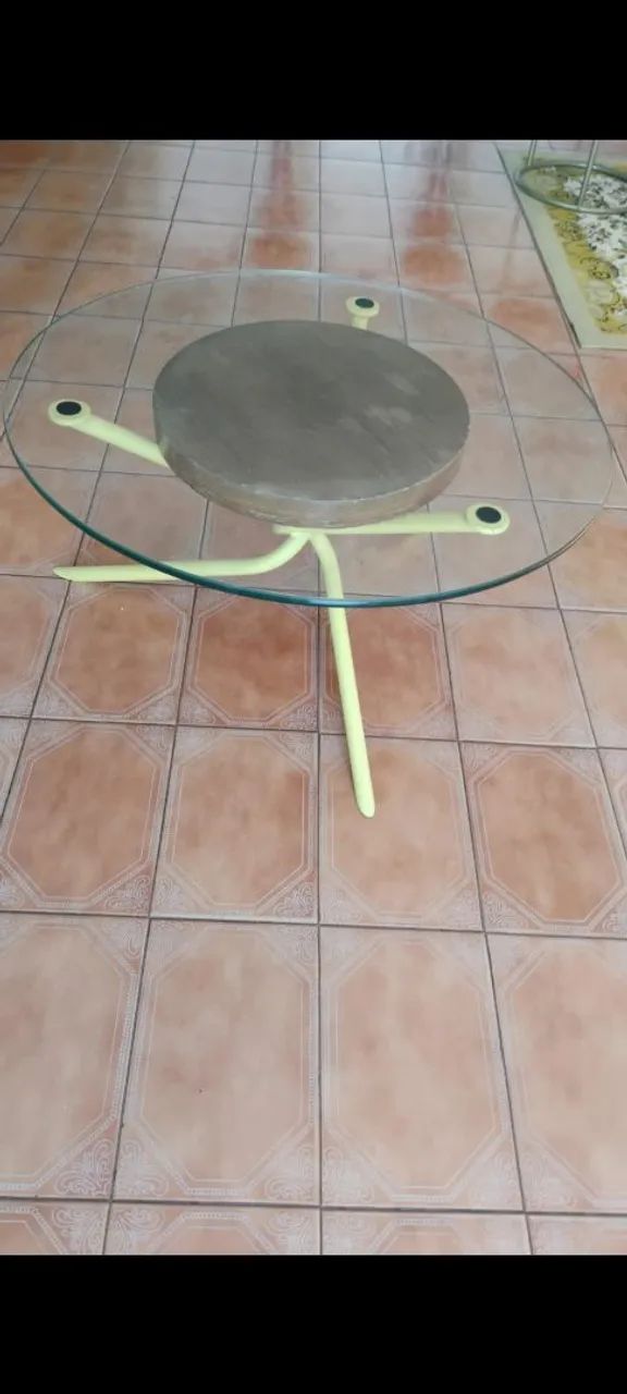Mesa de centro de vidro 80cm - Foto 2