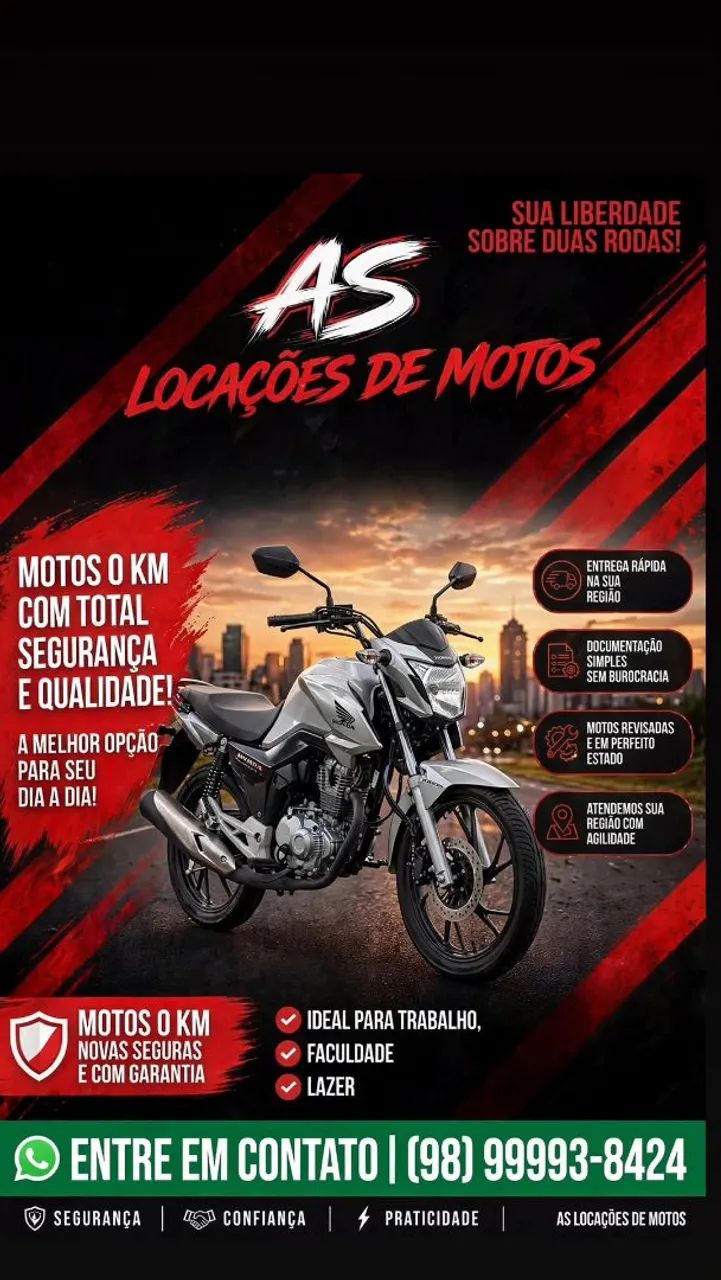Aluguel de moto Fan 160 Flex 