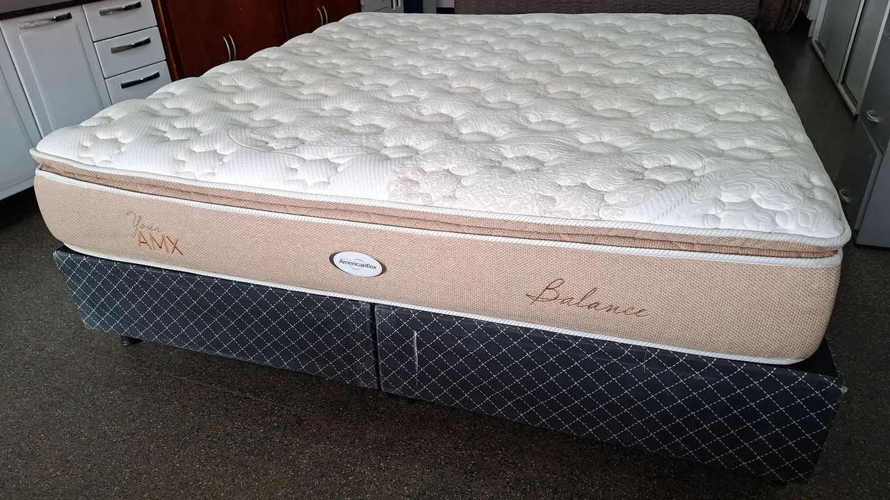 Cama box super king size americaflex  molas ensacadas bambu  - Foto 3