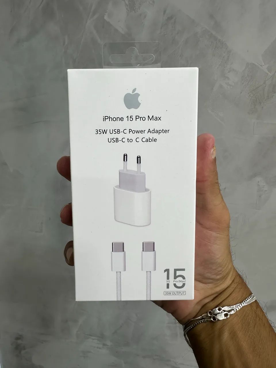 Carregador 35W Tipo C para Tipo C Compatível com iPhone 15, 16 e 17 Pro Max