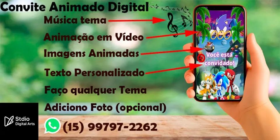 Convite Digital Animado Personalizado para Whatsapp - Foto 2