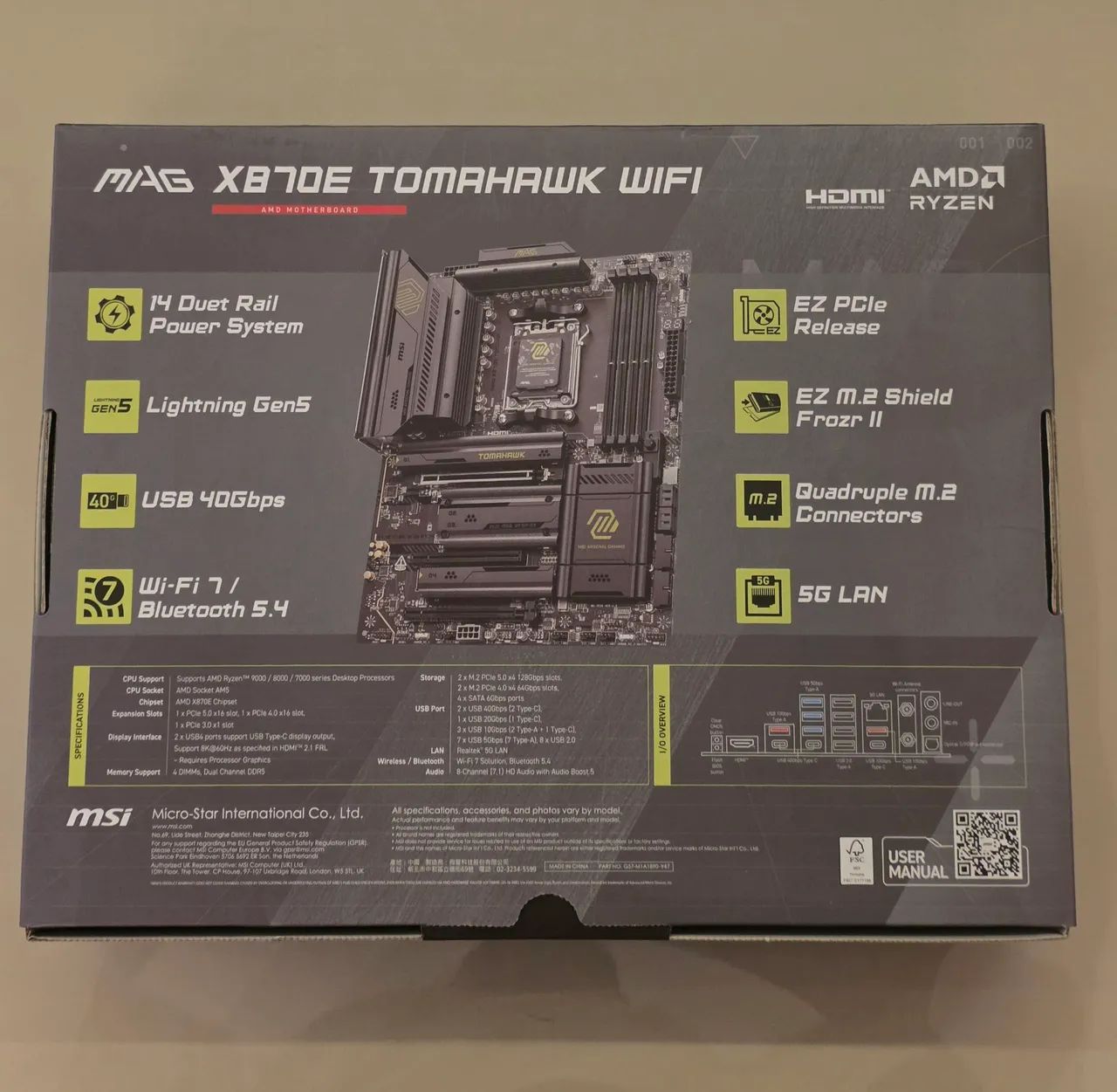 Kit Msi X870e Tomahawk wifi muito nova + Ryzen 9 9950x  - Foto 5