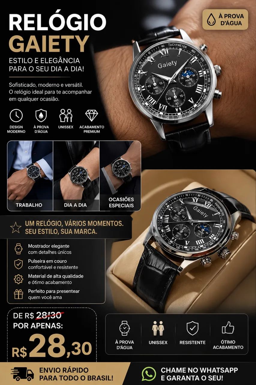 Relógio para o dia a dia modelos variados  - Foto 2