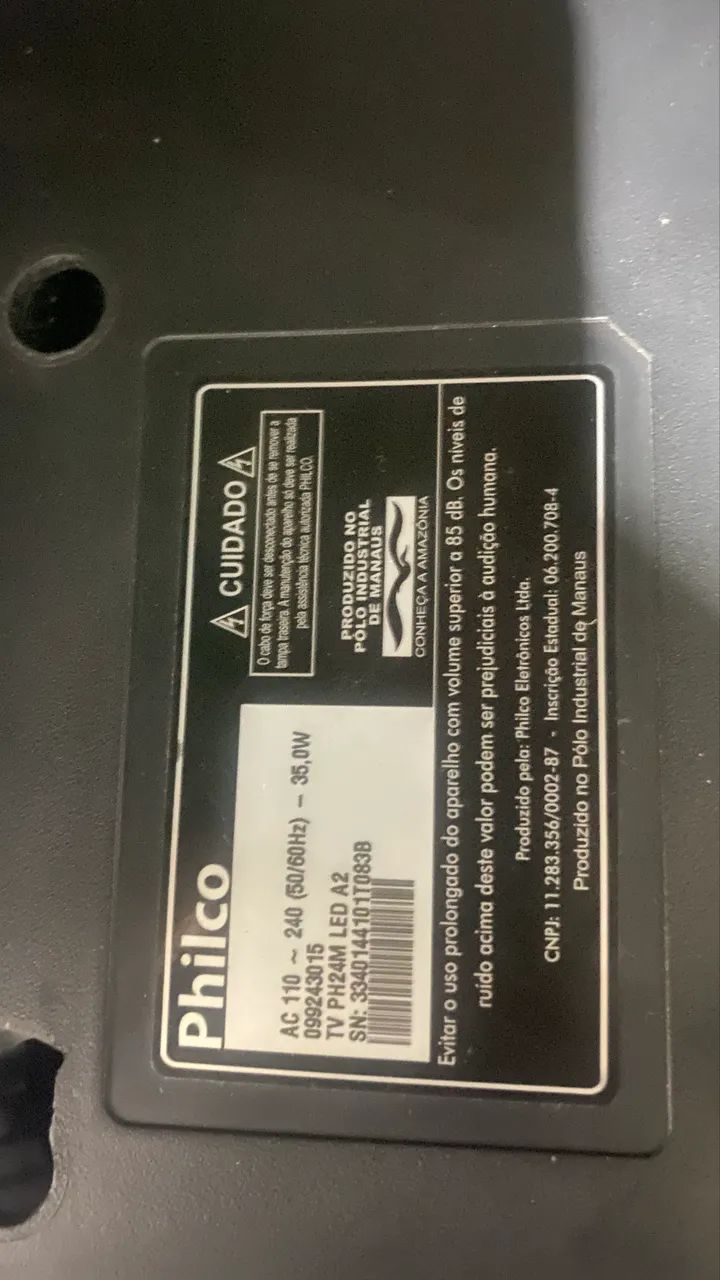 Tv Philco 24 polegadas com defeito - Peças e Acessórios para TV - Lagoa ...