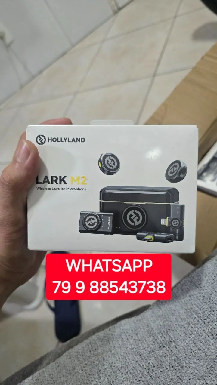 MICROFONE HOLLYLAND LARK M2 COMBO COMPLETO LACRADOOOOOOOOOOO