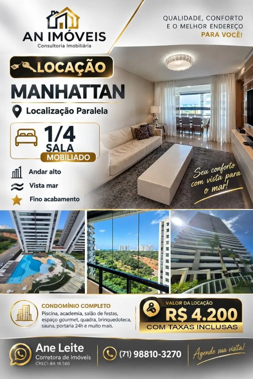 Manhattan locação mobiliado 