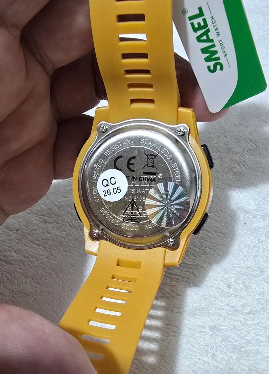 Relógio digital da SMAEL amarelo original  - Foto 3