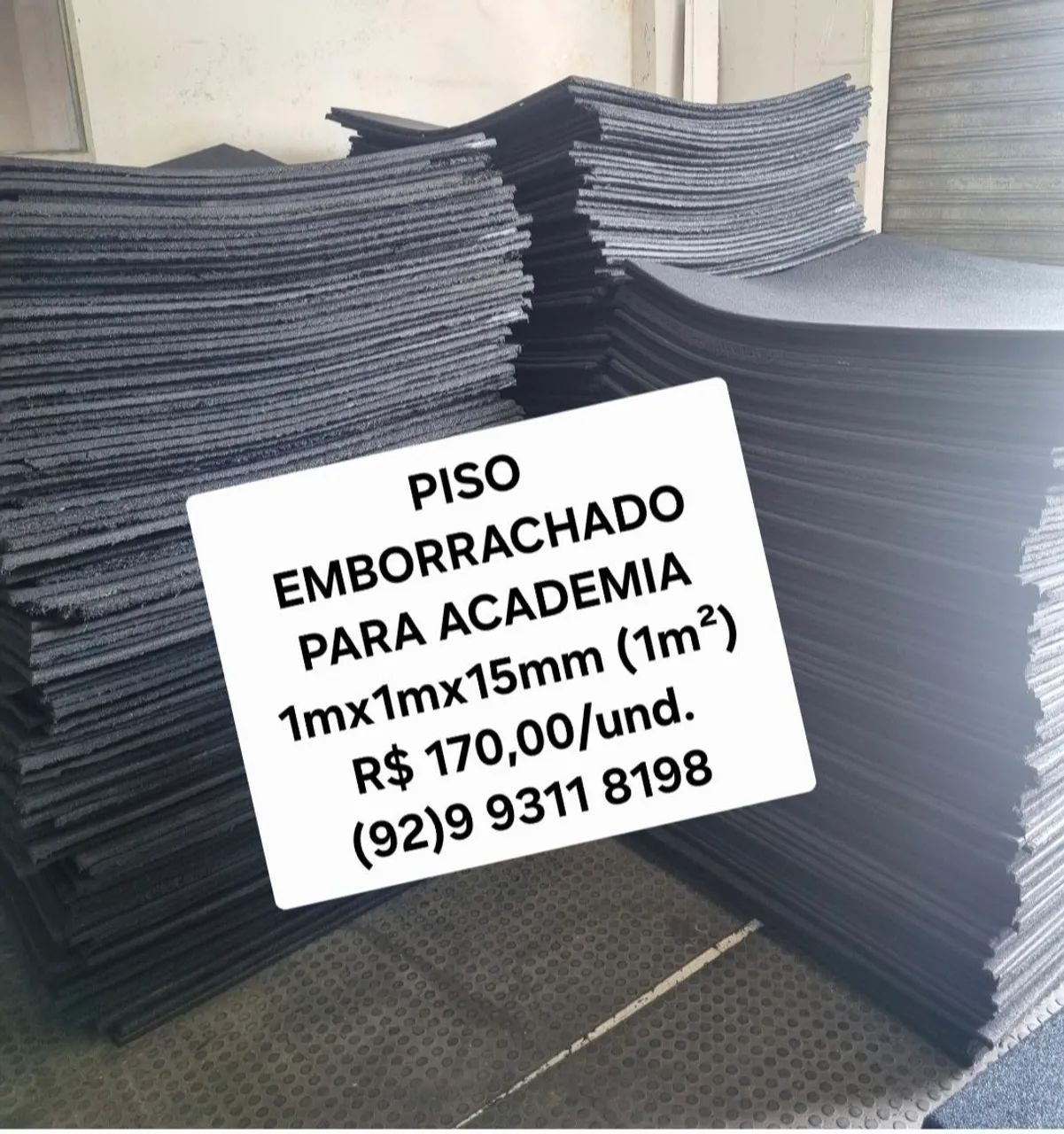 Piso emborrachado para academia   - Foto 2