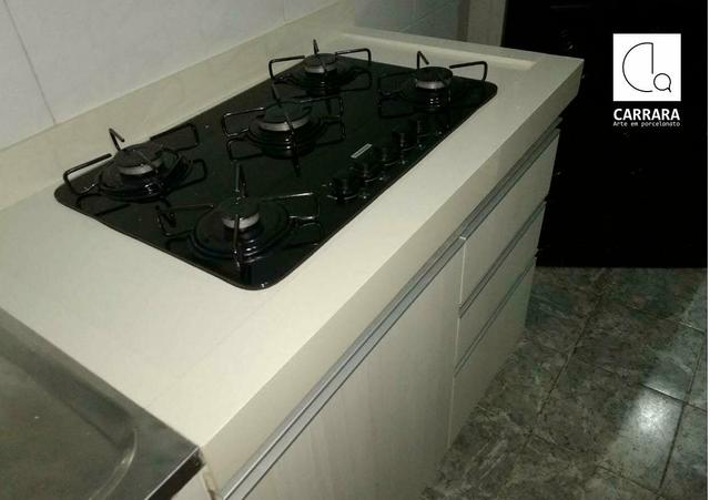 Vendo bancada, balcão, cooktop, ilha e pia de Porcelanato - Foto 5
