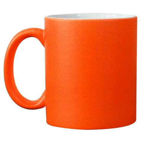 Caneca Cerâmica Fosca neon Laranja