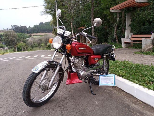 MOTO CG 125 1981  PLACA  PRETA  MERCOSUL COM CERTIFICADO DE ORIGINALIDADE 