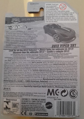 Hot Wheels 2013 Viper SRT  - Foto 2
