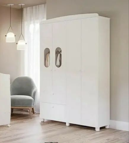 Guarda Roupa Infantil 4 Portas Fofura (Novo) - Foto 2