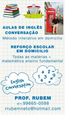 Reforço escolar e Curso de inglês. - Serviços - Santa Cruz Industrial,  Contagem 1258443149