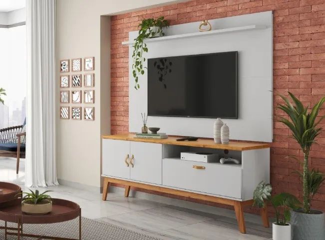 Rack + Painel SI Estilo Retrô Para TV Até 55'' ! Frete e Montagem Grátis.  - Foto 3