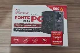Promoção: Fonte Atx 500w Gamer Ultra Silence Pc  Bivolt 110v/220v Cor Preto - Foto 2