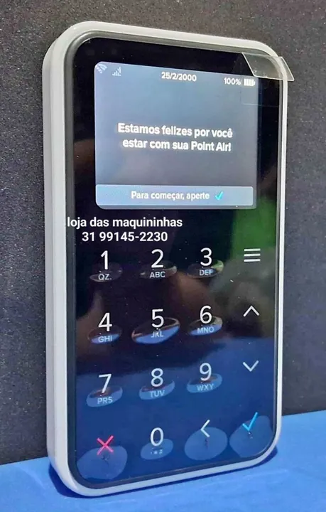[Tela touch-screen] Maquininha de cartão point air
