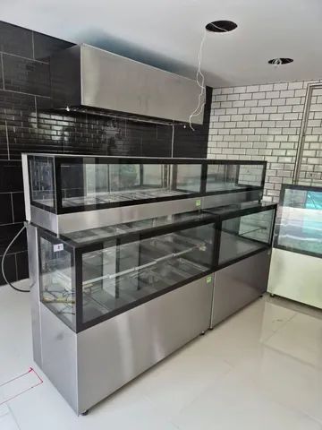 Vitrine refrigerado - 100% aço inox interno e externo- sob medida  - Foto 4