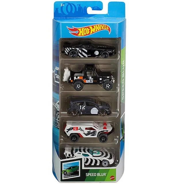 Cartela 5 Carrinhos Hot Wheels Hw Speed Blur Gtn45 Mattel Original Lacrado